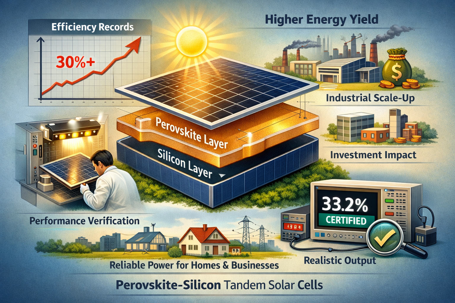 Perovskite–Silicon Tandem Solar Cells: Why Efficiency Records Matter